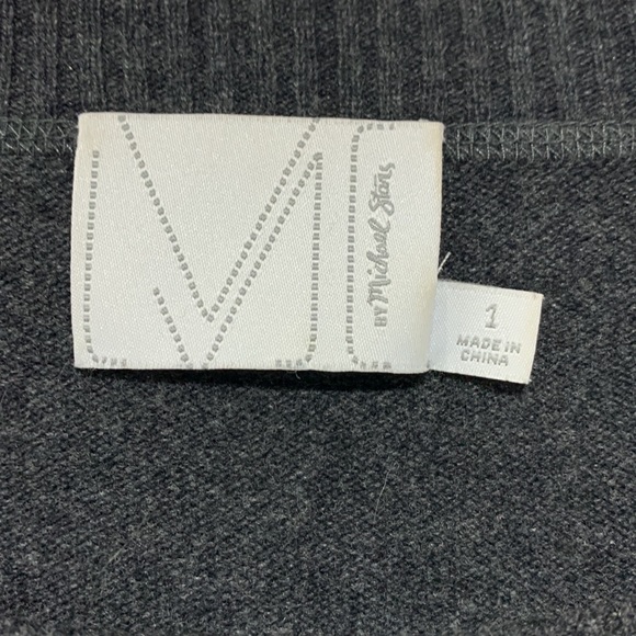 MICHAEL Stars cashmere Extrafine merino wool sweater stripe elbow patch women 1 - Picture 3 of 9